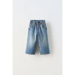 Джинси широкі сині Zara дівч