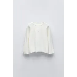 Реглан рубчик білий бантик  Zara 