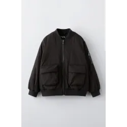 Бомбер чорний Zara хл