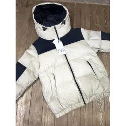 Пуховик чорн-беж хл Zara